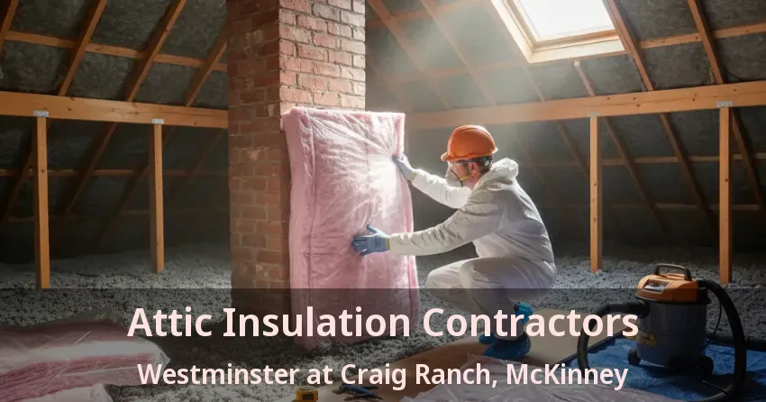 Attic Insulation Contractors Westminster at Craig Ranch, McKinney - TX