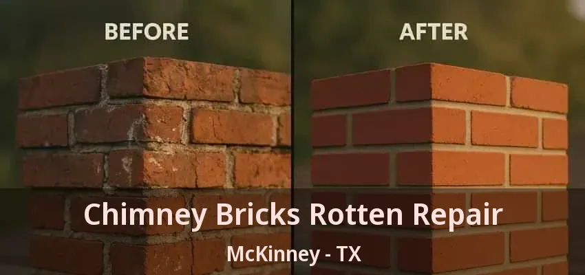 Chimney Bricks Rotten Repair McKinney - TX