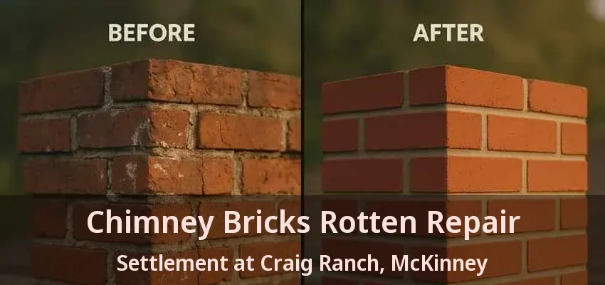 Chimney Bricks Rotten Repair Settlement at Craig Ranch, McKinney - TX