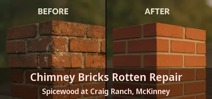 Chimney Bricks Rotten Repair Spicewood at Craig Ranch, McKinney - TX