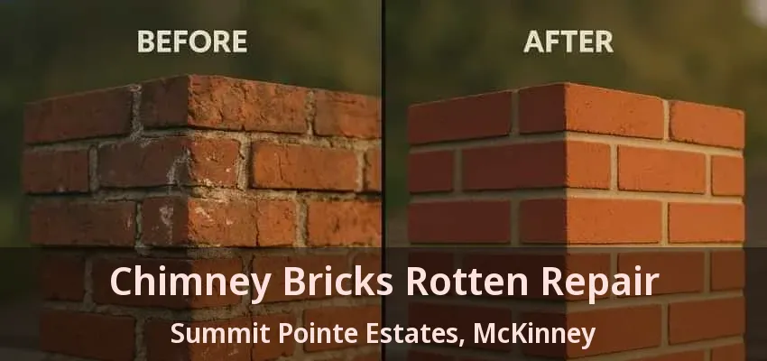 Chimney Bricks Rotten Repair Summit Pointe Estates, McKinney - TX