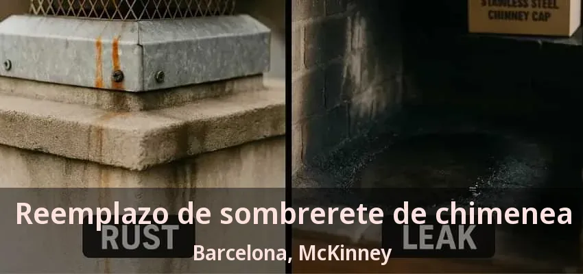 Reemplazo de sombrerete de chimenea Barcelona, McKinney - TX