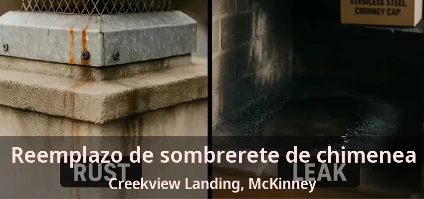 Reemplazo de sombrerete de chimenea Creekview Landing, McKinney - TX