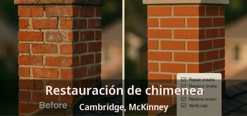 Restauración de chimenea Cambridge, McKinney - TX