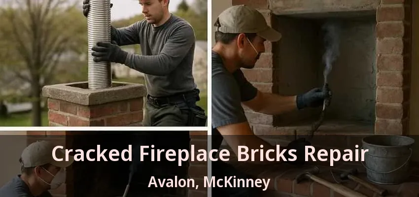 Cracked Fireplace Bricks Repair Avalon, McKinney - TX