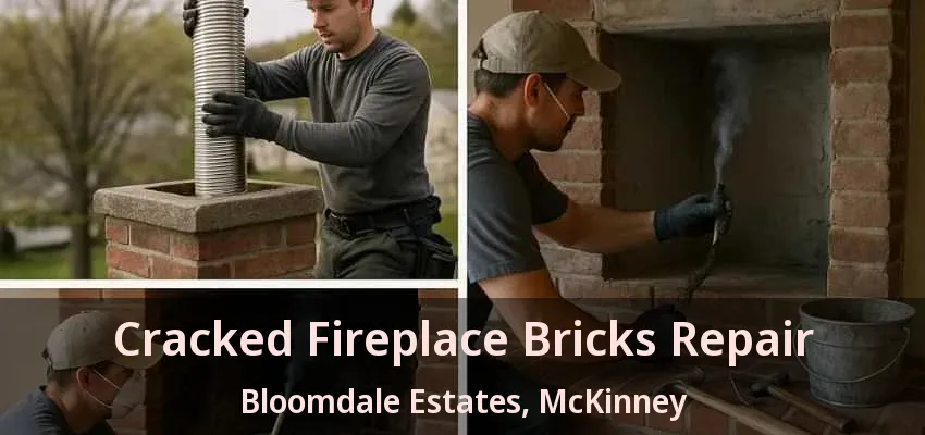 Cracked Fireplace Bricks Repair Bloomdale Estates, McKinney - TX