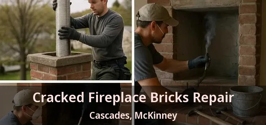 Cracked Fireplace Bricks Repair Cascades, McKinney - TX
