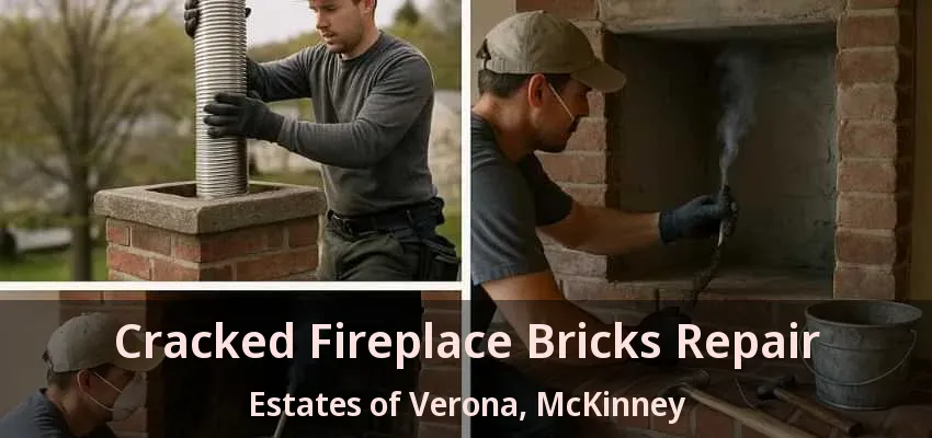 Cracked Fireplace Bricks Repair Estates of Verona, McKinney - TX