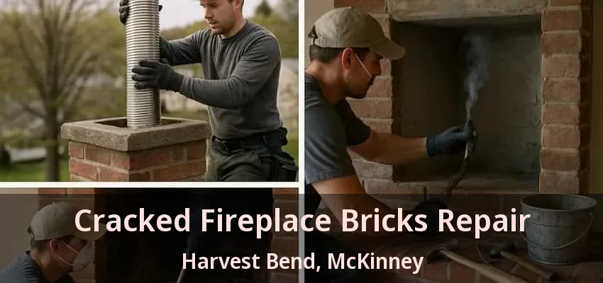 Cracked Fireplace Bricks Repair Harvest Bend, McKinney - TX
