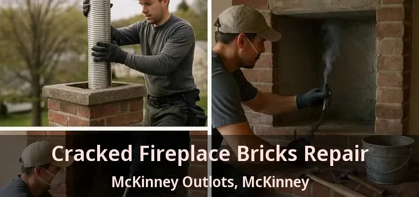 Cracked Fireplace Bricks Repair McKinney Outlots, McKinney - TX