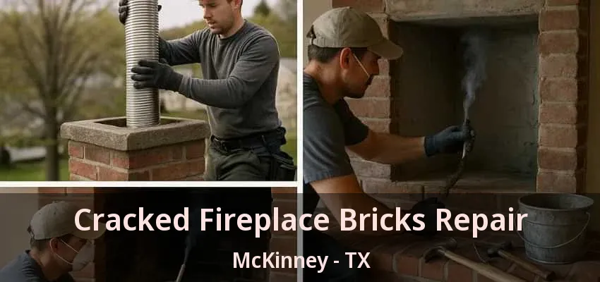 Cracked Fireplace Bricks Repair McKinney - TX