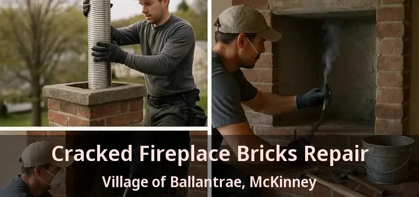 Cracked Fireplace Bricks Repair Village of Ballantrae, McKinney - TX