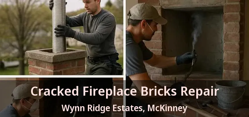 Cracked Fireplace Bricks Repair Wynn Ridge Estates, McKinney - TX