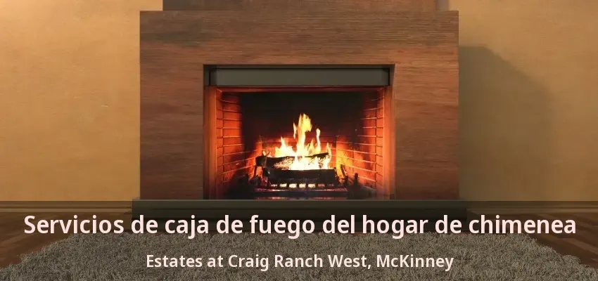 Servicios de caja de fuego del hogar de chimenea Estates at Craig Ranch West, McKinney - TX