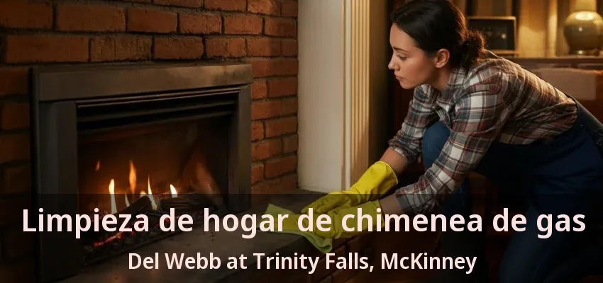 Limpieza de hogar de chimenea de gas Del Webb at Trinity Falls, McKinney - TX