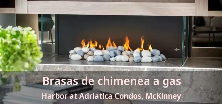 Brasas de chimenea a gas Harbor at Adriatica Condos, McKinney - TX