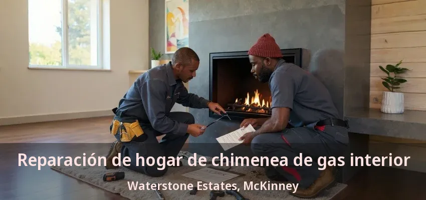 Reparación de hogar de chimenea de gas interior Waterstone Estates, McKinney - TX