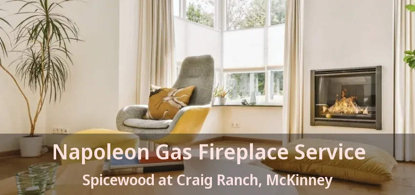 Napoleon Gas Fireplace Service Spicewood at Craig Ranch, McKinney - TX