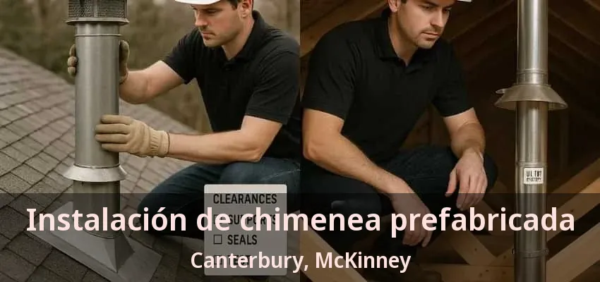 Instalación de chimenea prefabricada Canterbury, McKinney - TX