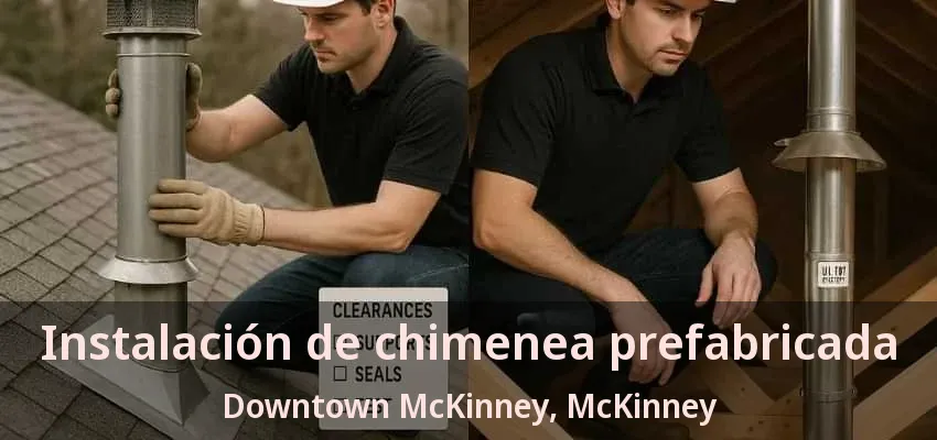 Instalación de chimenea prefabricada Downtown McKinney, McKinney - TX