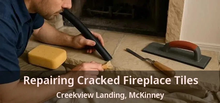 Repairing Cracked Fireplace Tiles Creekview Landing, McKinney - TX