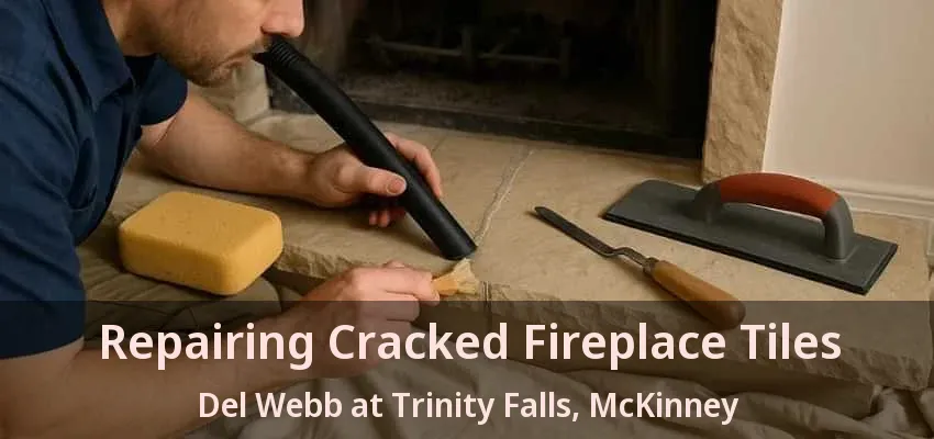 Repairing Cracked Fireplace Tiles Del Webb at Trinity Falls, McKinney - TX