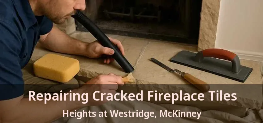 Repairing Cracked Fireplace Tiles Heights at Westridge, McKinney - TX