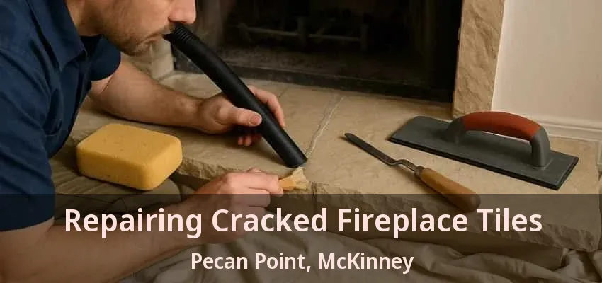 Repairing Cracked Fireplace Tiles Pecan Point, McKinney - TX