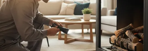 Book for Gas Fireplace Inspection